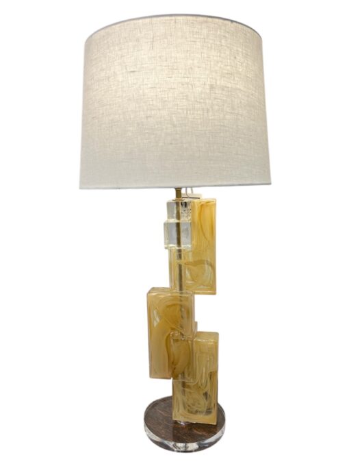 Murano Stacked Cube/Cubist Table Lamp