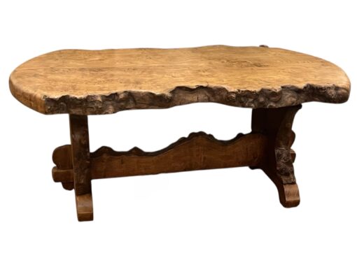 20th Century English Burl Elm Coffee Table